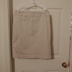 Loft light beige short skirt, lined